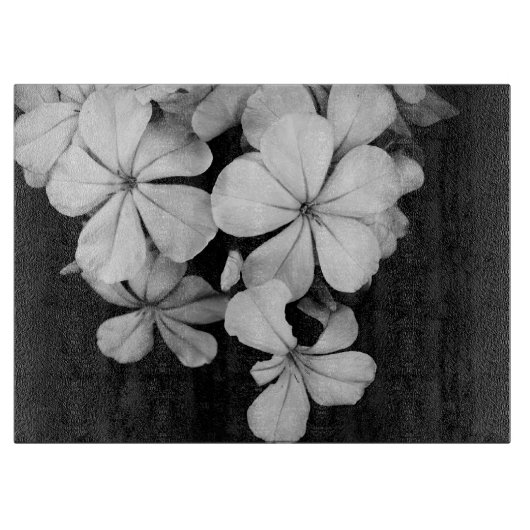白黒の花 カッティングボード (正面)