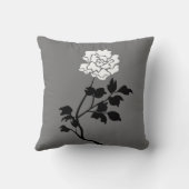 白黒の花 クッション (裏面)