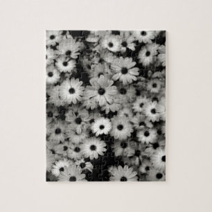 白黒の花 ジグソーパズル