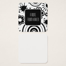 白黒の花、スプラッシュとリングや輪ノート