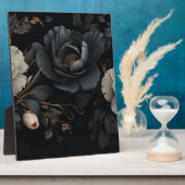 白黒の花 フォトプラーク (側面)