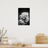 白黒の花 ポスター (キッチン)
