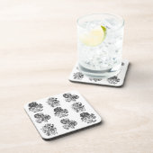 白黒の花（白黒） コースター (右側)