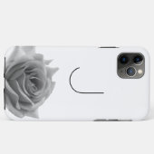白黒の花iPhoneケース Case-Mate iPhoneケース (裏面(横))