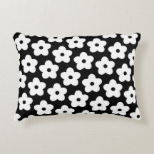 白黒の花Y2Kパターン