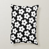 白黒の花Y2Kパターン アクセントクッション (裏面(縦))