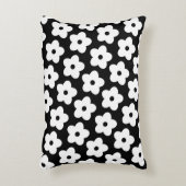 白黒の花Y2Kパターン アクセントクッション (正面(垂直))
