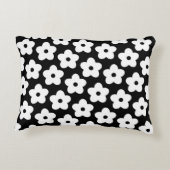 白黒の花Y2Kパターン アクセントクッション (裏面)