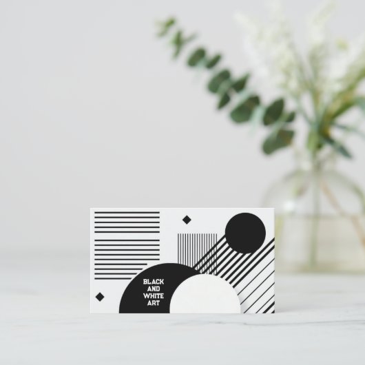 白黒の芸術 名刺 (スタンド正面)