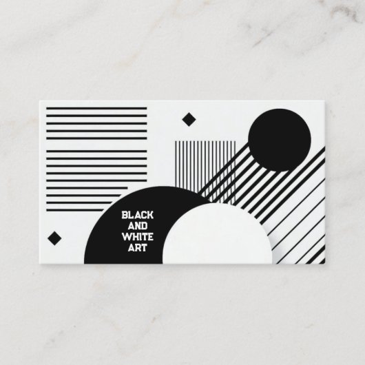 白黒の芸術 名刺 (正面)