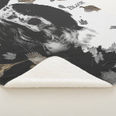 白黒の英語のセッター シェルパブランケット (3/4)