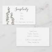 白黒の茎 名刺 (正面/裏面)