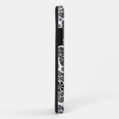 白黒の華美レトロ円パターン Case-Mate iPhoneケース (裏面/右)