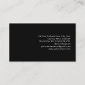 白黒の菱形パターン 名刺 (裏面)