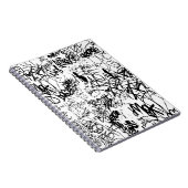 白黒の落書き抽象芸術コラージュ ノートブック (右側)