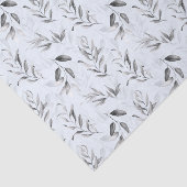 白黒の葉の青い色合い男の赤ちゃんシャワー 薄葉紙 (詳細)