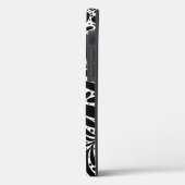 白黒の葉抽象芸術パターン Case-Mate iPhoneケース (裏面 / 左)
