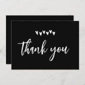 白黒の葬儀サンキューカード サンキューカード (正面/裏面)
