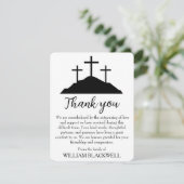 白黒の葬儀サンキューカード シーズンカード (スタンド正面)