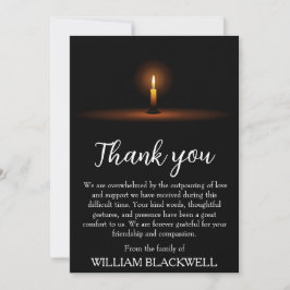 白黒の葬儀サンキューカード 招待状