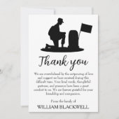 白黒の葬儀サンキューカード 招待状 (正面)