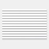 白黒の薄いストライプ ラッピングペーパーシート (正面)