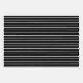 白黒の薄いストライプ ラッピングペーパーシート (正面3)