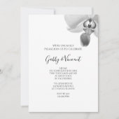 白黒の蘭の婚約パーティ 招待状 (正面)