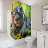 白黒の虎 シャワーカーテン (インサイチュ)