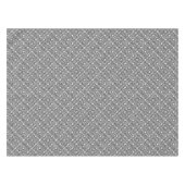 白黒の蛇行ギリシャ語鍵パターン テーブルクロス (正面(横))