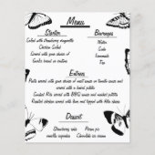 白黒の蝶のメ結婚ニュー (正面)