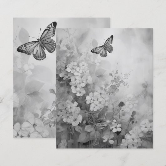 白黒の蝶 (正面/裏面)