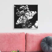 白黒の蝶 キャンバスプリント (インサイチュ (リビング))