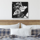 白黒の蝶 キャンバスプリント (インサイチュ (寝室))
