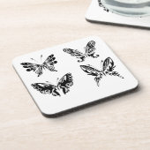 白黒の蝶 コースター (左側)