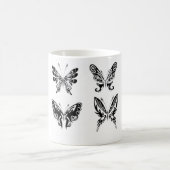 白黒の蝶 コーヒーマグカップ (中央)
