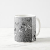 白黒の蝶 コーヒーマグカップ (正面右)