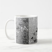 白黒の蝶 コーヒーマグカップ (左)