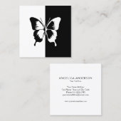 白黒の蝶 スクエア名刺 (正面/裏面)