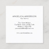 白黒の蝶 スクエア名刺 (裏面)