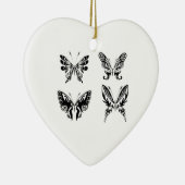 白黒の蝶 セラミックオーナメント (右)