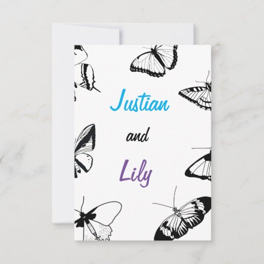 白黒の蝶 セーブザデート (正面)