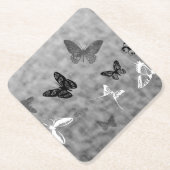 白黒の蝶 ペーパーコースター (正面)
