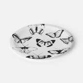 白黒の蝶 ペーパープレート (アングル)
