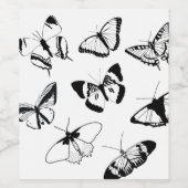 白黒の蝶 ワインラベル (シングルラベル)