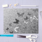 白黒の蝶 薄葉紙 (クラフト)