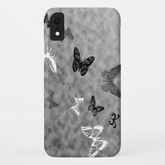 白黒の蝶 Case-Mate iPhoneケース (裏面)