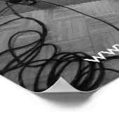 白黒の血まみれのポスター ポスター (角)