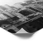 白黒の街並 ポスター (角)