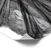 白黒の街通り | AIアートポスター ポスター (角)